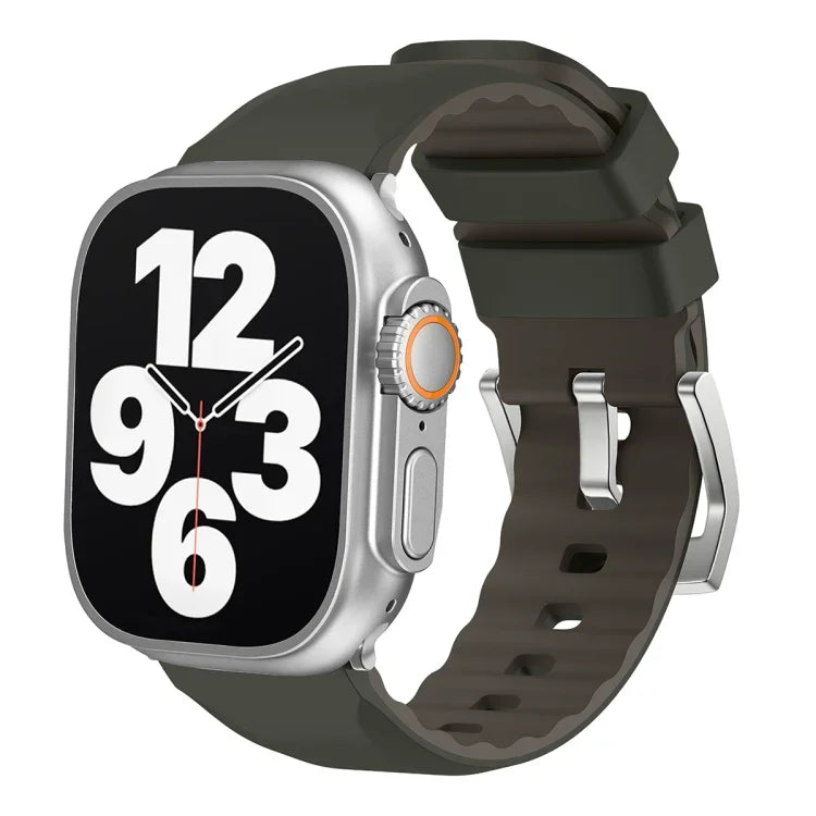 Two-Color Silicone Watch Band, For Apple Watch Series 4 44mm, For Apple Watch Series 4 40mm
