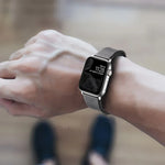 Genuine Leather Hybrid Silicone Watch Band, For Apple Watch Series 7 41mm, For Apple Watch Series 7 45mm, For Apple Watch SE 40mm, For Apple Watch SE 44mm, For Apple Watch Series 6 40mm, For Apple Watch Series 6 44mm, For Apple Watch Series 5 44mm     ...
