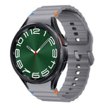 Wave Pattern Stitched Silicone Watch Band, For Samsung Galaxy Watch 7 40 / 44mm, For Samsung Galaxy Watch 6 Classic, For Samsung Galaxy Watch 6 40 / 44mm, For Samsung Galaxy Watch 5 40 / 44mm