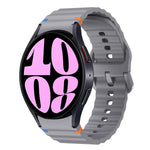 Wave Pattern Stitched Silicone Watch Band, For Samsung Galaxy Watch 7 40 / 44mm, For Samsung Galaxy Watch 6 Classic, For Samsung Galaxy Watch 6 40 / 44mm, For Samsung Galaxy Watch 5 40 / 44mm