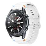Wave Pattern Stitched Silicone Watch Band, For Samsung Galaxy Watch 5 Pro, For Samsung Galaxy Watch 4 40 / 44mm, For Samsung Galaxy Watch 4 Classic 42 / 46mm, For Samsung Galaxy Watch3 41mm