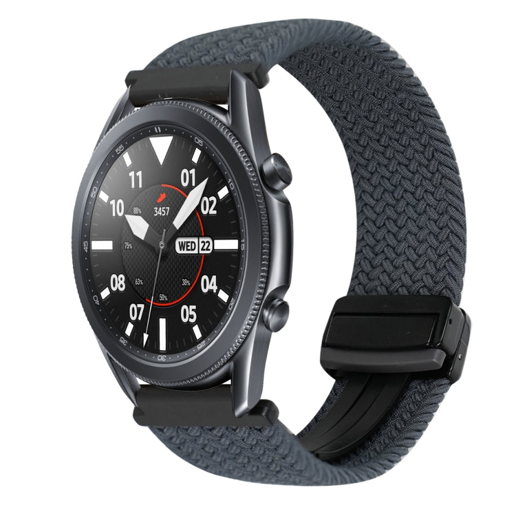 22mm Magnetic Buckle Braided Watch Band, For Samsung Galaxy Gear S3 Frontier, For Samsung Galaxy Watch 3 45mm