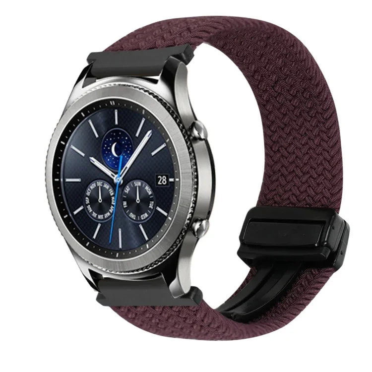 22mm Magnetic Buckle Braided Watch Band, For Samsung Galaxy Gear S3 Classic, For Samsung Galaxy Watch 46mm