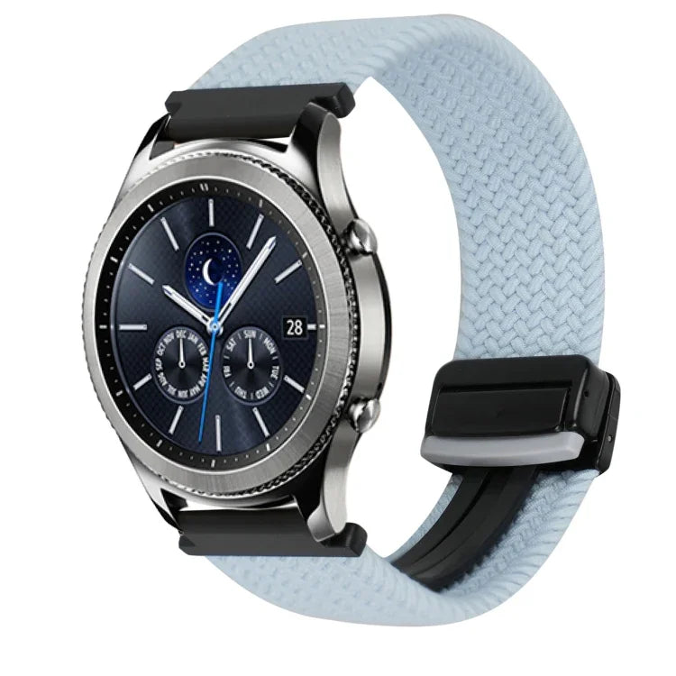 22mm Magnetic Buckle Braided Watch Band, For Samsung Galaxy Gear S3 Classic, For Samsung Galaxy Watch 46mm