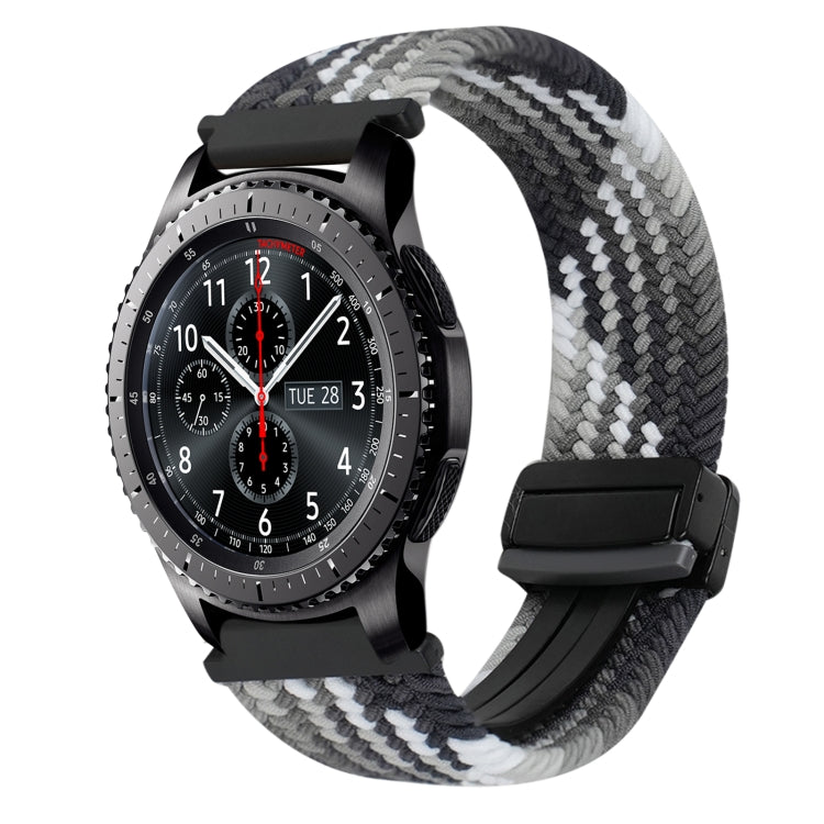 22mm Magnetic Buckle Braided Watch Band, For Samsung Galaxy Gear S3 Frontier, For Samsung Galaxy Watch 3 45mm