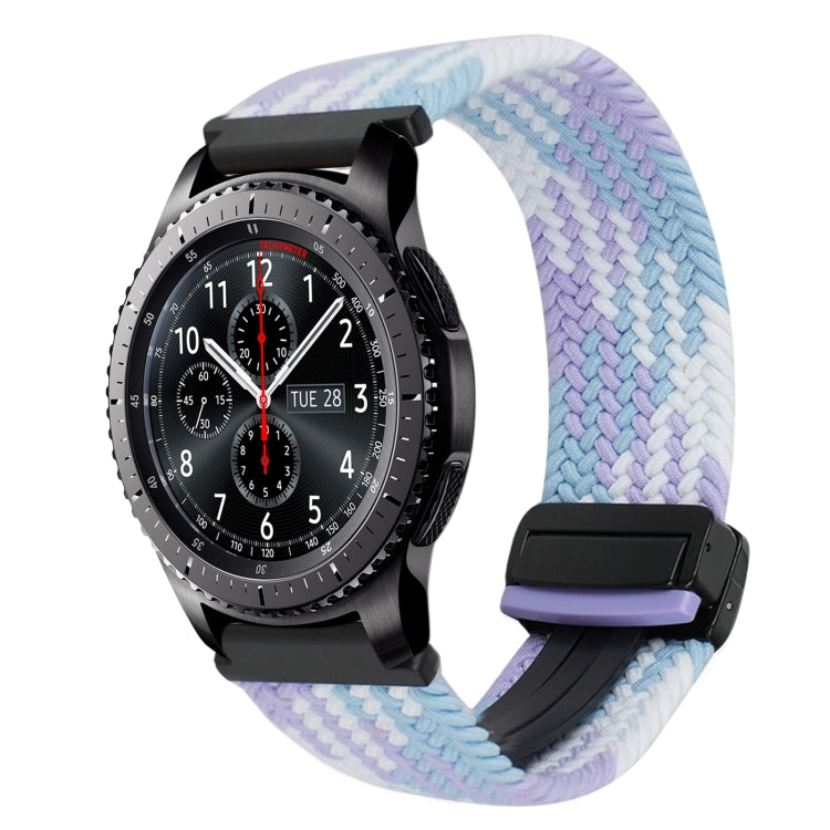 22mm Magnetic Buckle Braided Watch Band, For Samsung Galaxy Gear S3 Frontier, For Samsung Galaxy Watch 3 45mm