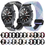 22mm Magnetic Buckle Braided Watch Band, For Samsung Galaxy Gear S3 Frontier, For Samsung Galaxy Watch 3 45mm
