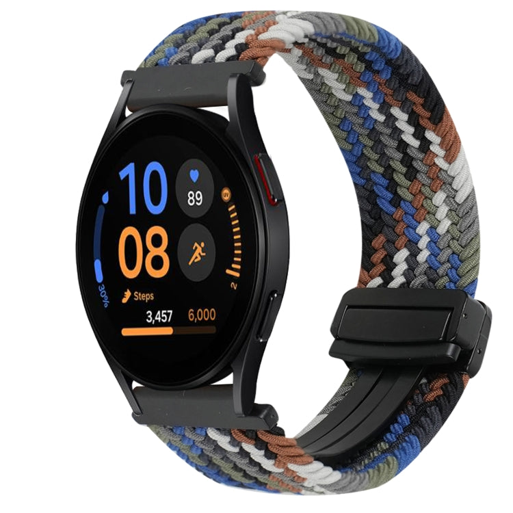 20mm Magnetic Buckle Braided Watch Strap, For Samsung Galaxy Watch FE 40mm, For Samsung Galaxy Watch 6 Classic