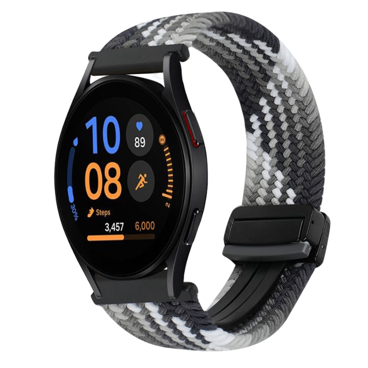20mm Magnetic Buckle Braided Watch Strap, For Samsung Galaxy Watch FE 40mm, For Samsung Galaxy Watch 6 Classic