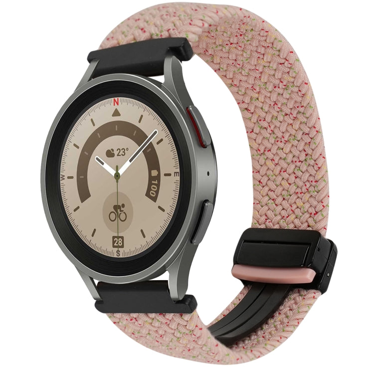 20mm Magnetic Buckle Braided Watch Strap, For Samsung Galaxy Watch 5 Pro, For Samsung Gear Sport