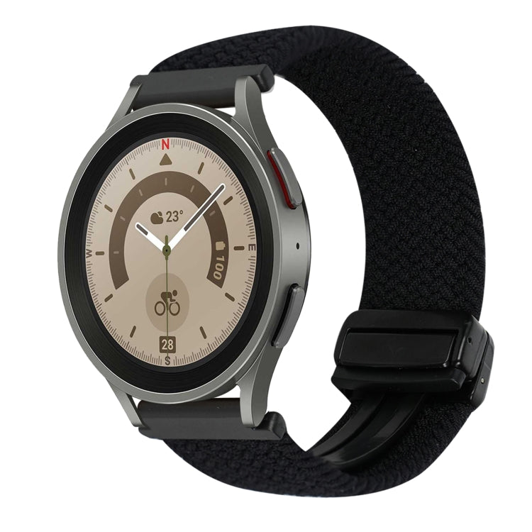 20mm Magnetic Buckle Braided Watch Strap, For Samsung Galaxy Watch 5 Pro, For Samsung Gear Sport
