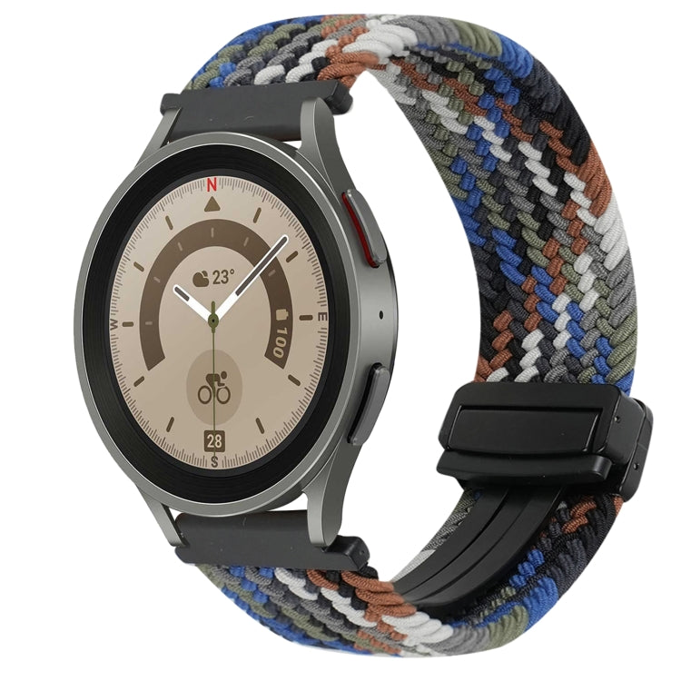 20mm Magnetic Buckle Braided Watch Strap, For Samsung Galaxy Watch 5 Pro, For Samsung Gear Sport