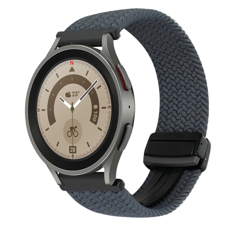 20mm Magnetic Buckle Braided Watch Strap, For Samsung Galaxy Watch 5 Pro, For Samsung Gear Sport