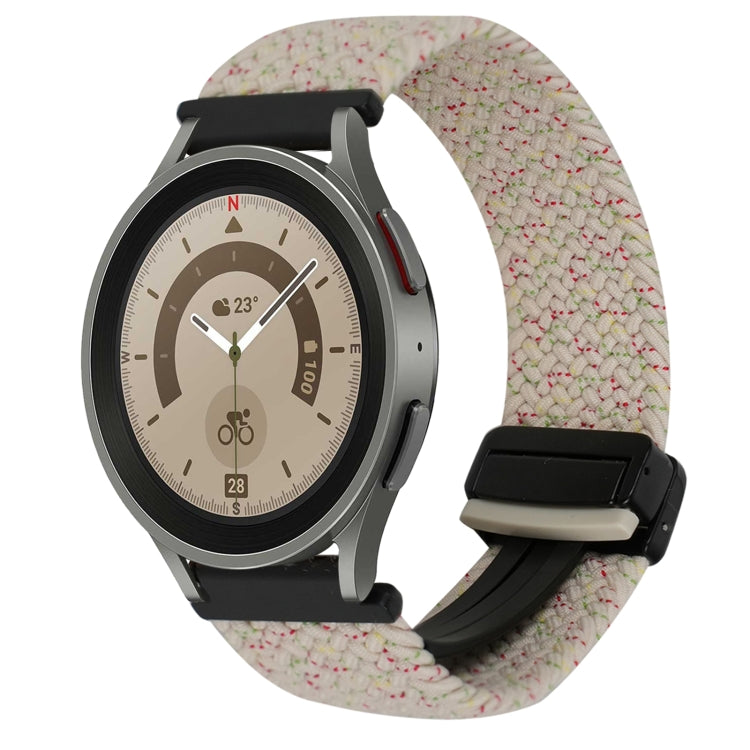 20mm Magnetic Buckle Braided Watch Strap, For Samsung Galaxy Watch 5 Pro, For Samsung Gear Sport