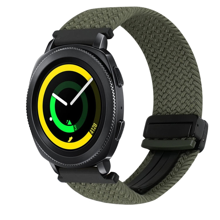 20mm Magnetic Buckle Braided Watch Strap, For Samsung Galaxy Watch 5 Pro, For Samsung Gear Sport