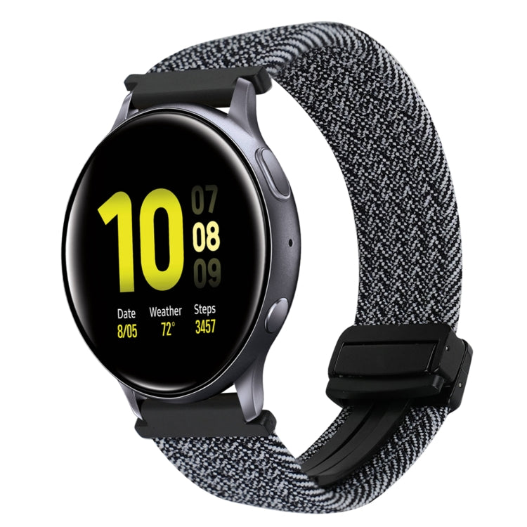 20mm Magnetic Buckle Braided Watch Strap, For Samsung Galaxy Watch Active 2, For Samsung Galaxy Watch 3 41mm