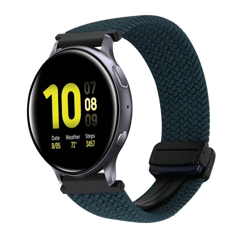 20mm Magnetic Buckle Braided Watch Strap, For Samsung Galaxy Watch Active 2, For Samsung Galaxy Watch 3 41mm