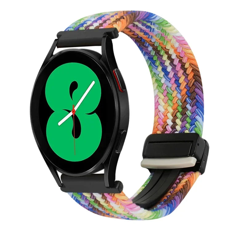 20mm Magnetic Buckle Braided Watch Strap, For Samsung Galaxy Watch 4, For Samsung Galaxy Watch 4 Classic