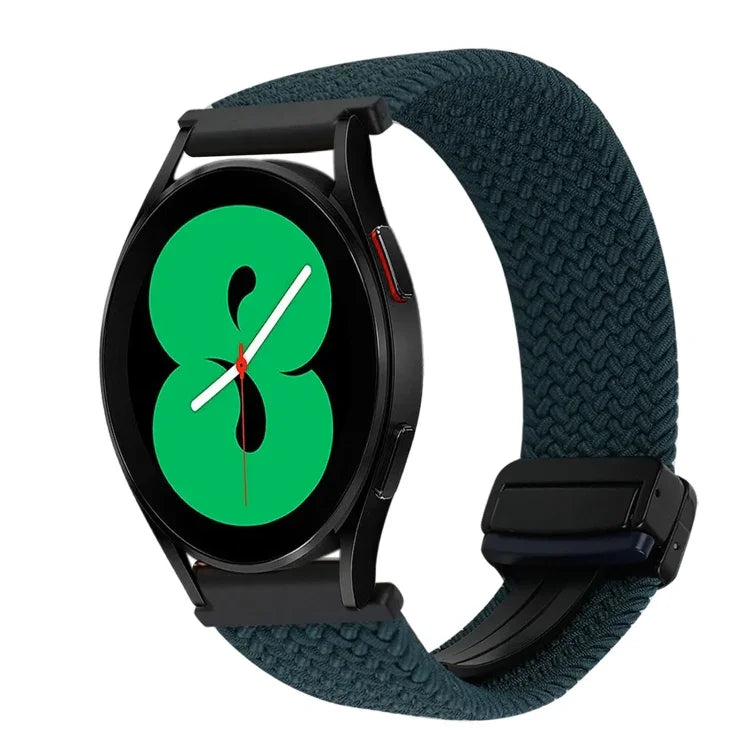 20mm Magnetic Buckle Braided Watch Strap, For Samsung Galaxy Watch 4, For Samsung Galaxy Watch 4 Classic