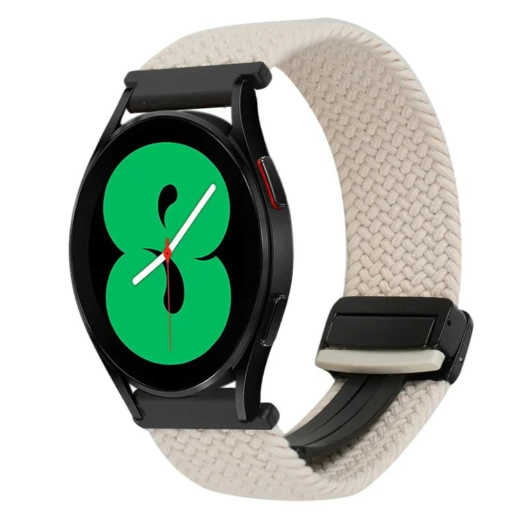 20mm Magnetic Buckle Braided Watch Strap, For Samsung Galaxy Watch 4, For Samsung Galaxy Watch 4 Classic