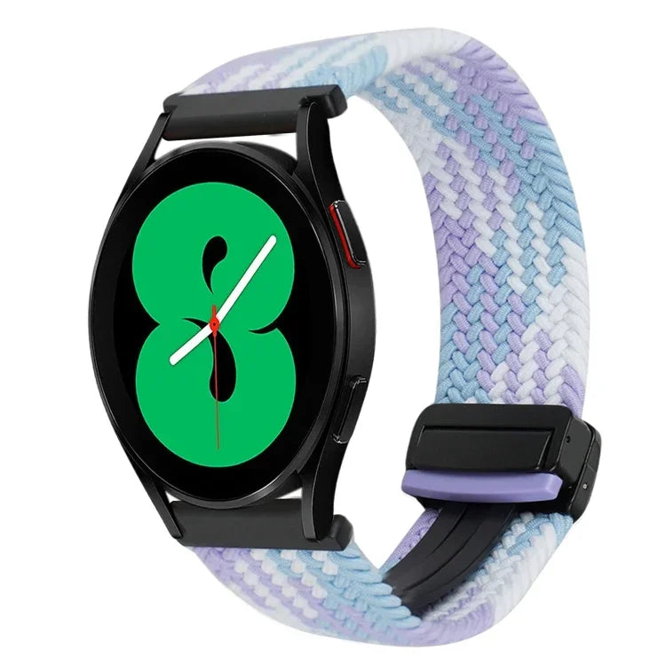 20mm Magnetic Buckle Braided Watch Strap, For Samsung Galaxy Watch 4, For Samsung Galaxy Watch 4 Classic