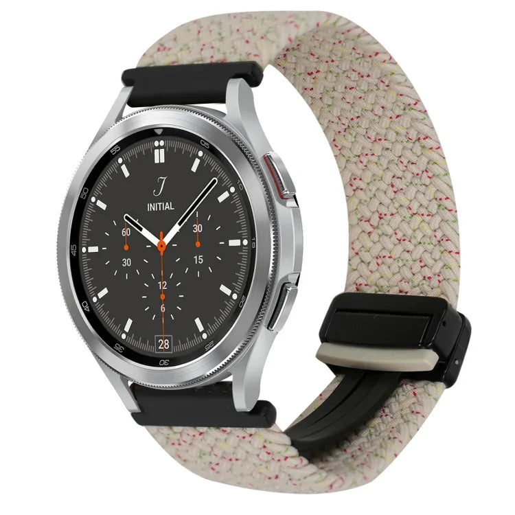 20mm Magnetic Buckle Braided Watch Strap, For Samsung Galaxy Watch 4, For Samsung Galaxy Watch 4 Classic