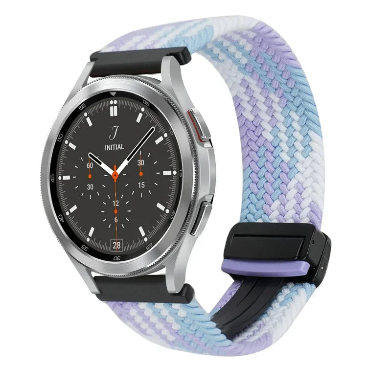 20mm Magnetic Buckle Braided Watch Strap, For Samsung Galaxy Watch 4, For Samsung Galaxy Watch 4 Classic