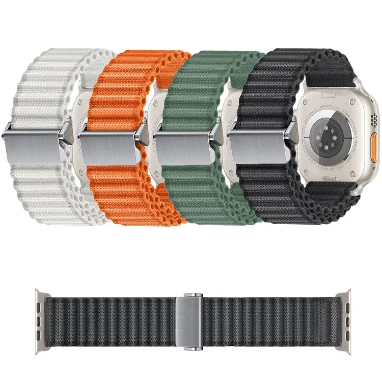 Off Road Magnetic Buckle Braided Nylon Watch Band, For Apple Watch SE 2023 44mm, For Apple Watch SE 2023 40mm, For Apple Watch Ultra 2 49mm, For Apple Watch Series 9 45mm, For Apple Watch Series 9 41mm, For Apple Watch Ultra 49mm                       ...