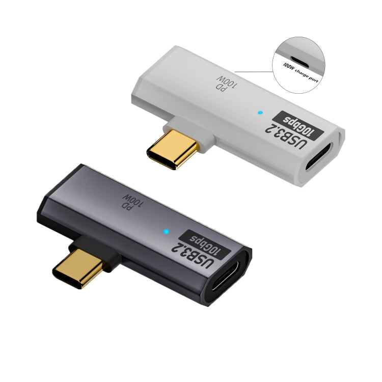 USB-C / Type-C Male to Dual Type-C Female USB3.2/10Gbps OTG Converter PD100W Charging Adapter, Dual Type-C