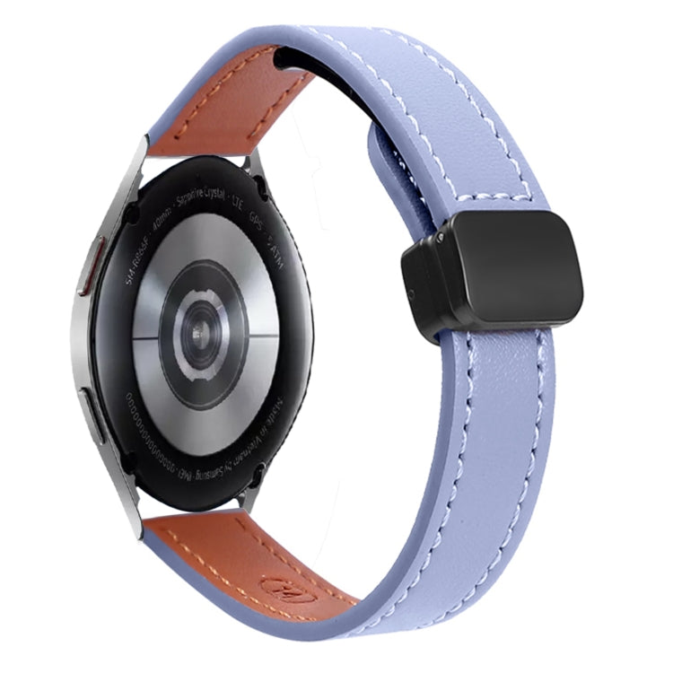 Slim Magnetic Buckle 20mm Microfiber Leather Watch Band, For Samsung Galaxy Watch FE 40mm, For Samsung Galaxy Watch 5 Pro 45mm, For Samsung Gear Sport