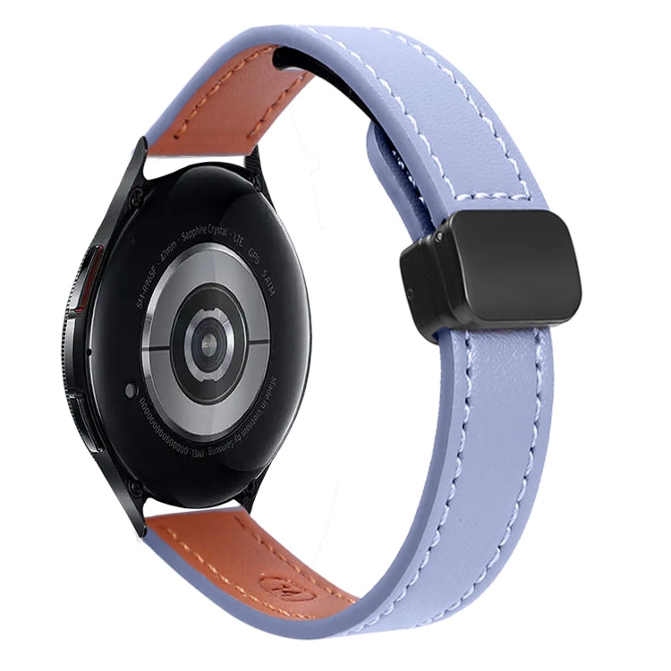 Slim Magnetic Buckle 20mm Microfiber Leather Watch Band, For Samsung Galaxy Watch 6 Classic 43 / 47mm, For Samsung Galaxy Watch 6 40 / 44mm, For Samsung Galaxy Watch 5 40 / 44mm