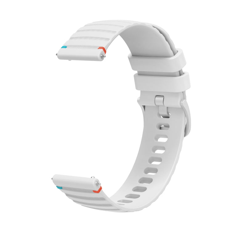 Wavy Dotted Stitched 20mm Silicone Watch Band, For Samsung Galaxy Watch FE 40mm, For Samsung Galaxy Watch 7 40 / 44mm, For Samsung Galaxy Watch 6  Cassic 43 / 47mm, For Samsung Galaxy Watch 6 40 / 44mm