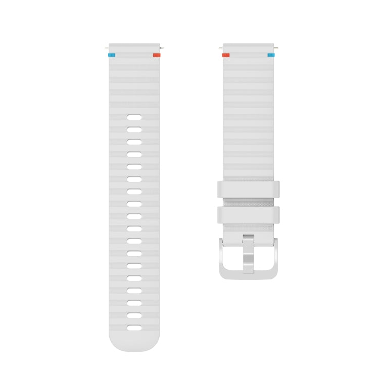 Wavy Dotted Stitched 20mm Silicone Watch Band, For Samsung Galaxy Gear Sport, For Samsung Galaxy Watch Active 2, For Samsung Galaxy Watch3 41mm, For Samsung Galaxy Watch Active