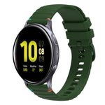 Wavy Dotted Stitched 20mm Silicone Watch Band, For Samsung Galaxy Gear Sport, For Samsung Galaxy Watch Active 2, For Samsung Galaxy Watch3 41mm, For Samsung Galaxy Watch Active