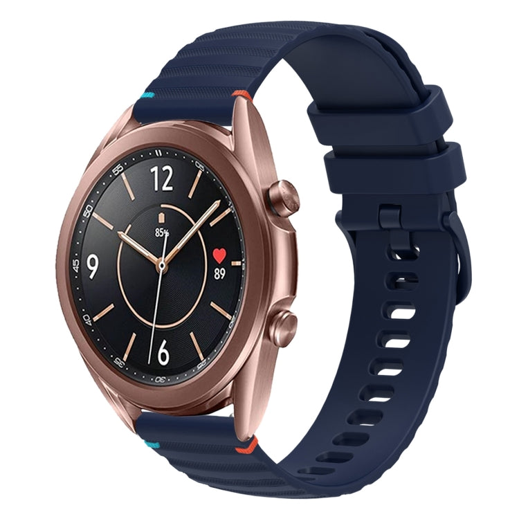 Wavy Dotted Stitched 20mm Silicone Watch Band, For Samsung Galaxy Gear Sport, For Samsung Galaxy Watch Active 2, For Samsung Galaxy Watch3 41mm, For Samsung Galaxy Watch Active