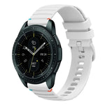 Wavy Dotted Stitched 20mm Silicone Watch Band, For Samsung Galaxy Watch 42mm, For Samsung Gear S2 Classic