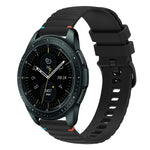 Wavy Dotted Stitched 20mm Silicone Watch Band, For Samsung Galaxy Watch 42mm, For Samsung Gear S2 Classic