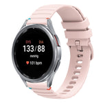 Wavy Dotted Stitched 20mm Silicone Watch Band, For Samsung Galaxy Watch FE 40mm, For Samsung Galaxy Watch 7 40 / 44mm, For Samsung Galaxy Watch 6  Cassic 43 / 47mm, For Samsung Galaxy Watch 6 40 / 44mm