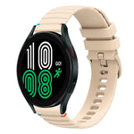 Wavy Dotted Stitched 20mm Silicone Watch Band, For Samsung Galaxy Watch 5 40 / 44mm, For Samsung Galaxy Watch 5 Pro 45mm, For Samsung Galaxy Watch 4 40 / 44mm, For Samsung Galaxy Watch 4 Classic 42 / 46mm