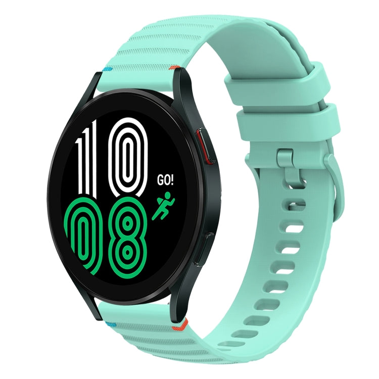 Wavy Dotted Stitched 20mm Silicone Watch Band, For Samsung Galaxy Watch 5 40 / 44mm, For Samsung Galaxy Watch 5 Pro 45mm, For Samsung Galaxy Watch 4 40 / 44mm, For Samsung Galaxy Watch 4 Classic 42 / 46mm