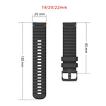 Wavy Dotted Stitched 20mm Silicone Watch Band, For Samsung Galaxy Gear Sport, For Samsung Galaxy Watch Active 2, For Samsung Galaxy Watch3 41mm, For Samsung Galaxy Watch Active