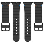 Wavy Grain Stitched Silicone Watch Band, For Apple Watch SE 2023 44mm, For Apple Watch SE 2023 40mm, For Apple Watch Ultra 2 49mm, For Apple Watch Series 9 45mm