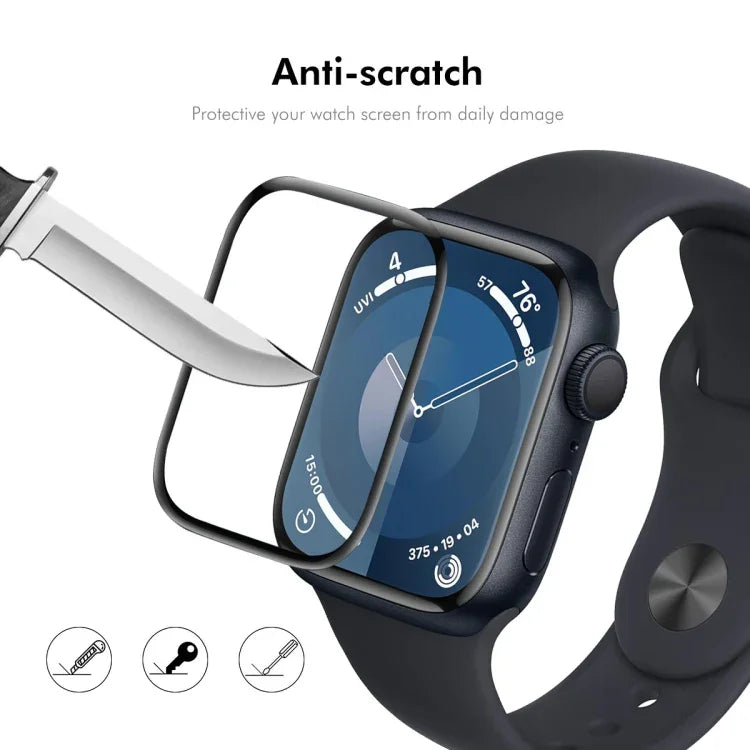 2pcs ENKAY 3D Full Coverage Soft PC Edge PMMA HD Screen Film, For Apple Watch Series 11 / 10 46mm, For Apple Watch Series 11 / 10 42mm