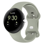 Solid Color Butterfly Buckle Silicone Watch Band, Size: S, Size: S