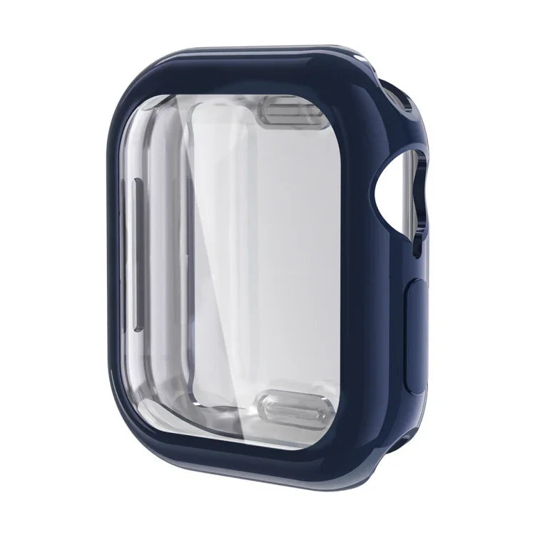 ENKAY Hat-Prince Electroplated Soft TPU Case with Screen Film, For Apple Watch Series 11 / 10 46mm, For Apple Watch Series 11 / 10 42mm