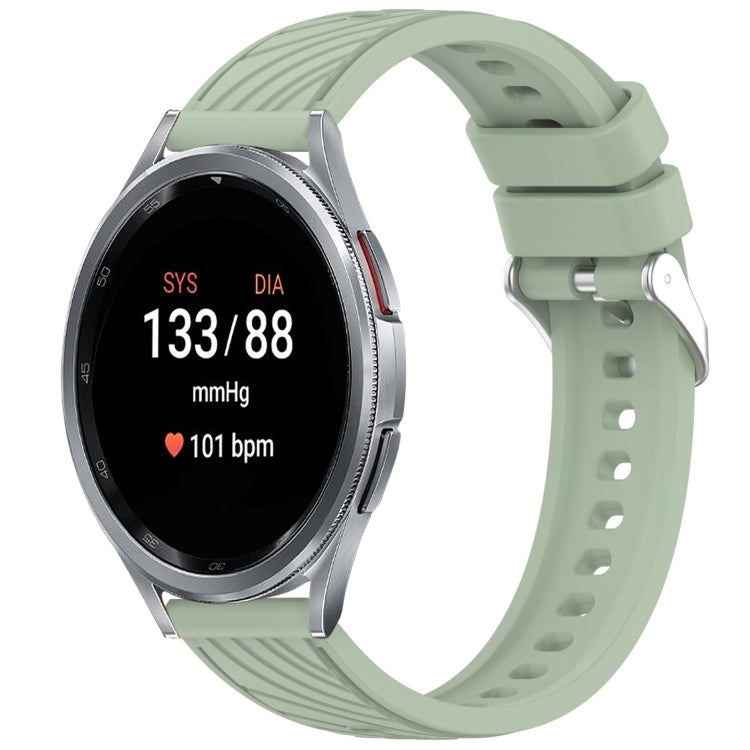 Stripe Texture Silicone 20mm Watch Band, For Samsung Galaxy Watch FE 40mm, For Samsung Galaxy Watch 7 44mm, For Samsung Galaxy Watch 7 40mm, For Samsung Galaxy Watch 6 Classic 47mm