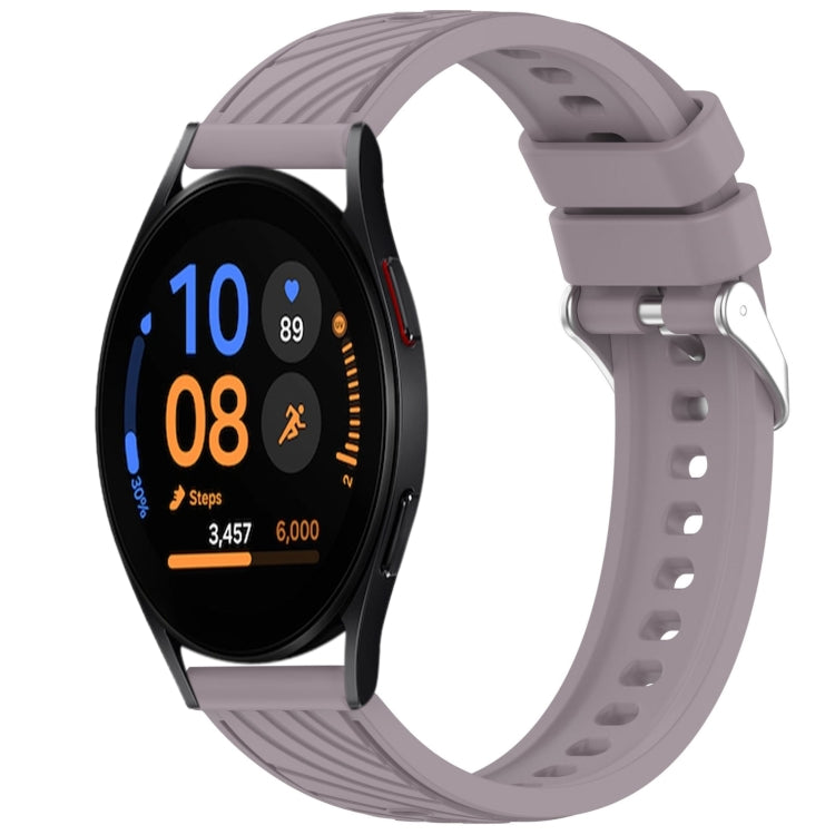 Stripe Texture Silicone 20mm Watch Band, For Samsung Galaxy Watch FE 40mm, For Samsung Galaxy Watch 7 44mm, For Samsung Galaxy Watch 7 40mm, For Samsung Galaxy Watch 6 Classic 47mm