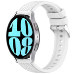 Stripe Texture Silicone 20mm Watch Band, For Samsung Galaxy Watch 6 44mm, For Samsung Galaxy Watch 6 40mm, For Samsung Galaxy Watch 6 Classic 43mm, For Samsung Galaxy Watch5 Pro Golf Edition