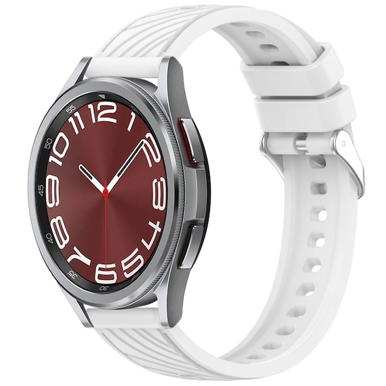 Stripe Texture Silicone 20mm Watch Band, For Samsung Galaxy Watch 6 44mm, For Samsung Galaxy Watch 6 40mm, For Samsung Galaxy Watch 6 Classic 43mm, For Samsung Galaxy Watch5 Pro Golf Edition