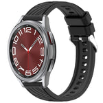Stripe Texture Silicone 20mm Watch Band, For Samsung Galaxy Watch 6 44mm, For Samsung Galaxy Watch 6 40mm, For Samsung Galaxy Watch 6 Classic 43mm, For Samsung Galaxy Watch5 Pro Golf Edition